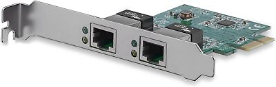 #ad StarTech.com Dual Port PCIe Network Card Low Profile RJ45 Realtek... $98.61