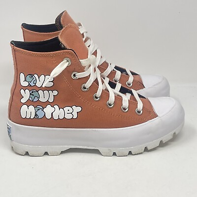 #ad Converse Chuck Taylor All Star High Lugged Shoes Womens 8 Clay Love Your Mother $49.98