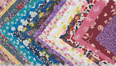 #ad #ad 20 Assorted Floral pre cut Layer Cake 10quot; squares 100% cotton fabric quilting $11.99