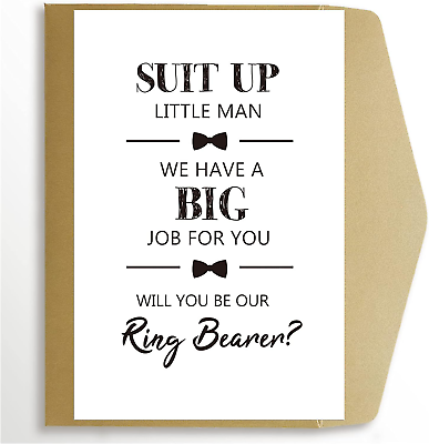 #ad Will You Be Our Ring Bearer Card Ring Bearer Proposal Card Ring Bearer Request $19.15