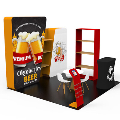 #ad 10ft Custom Portable Trade Show Displays Booth Sets Exhibits Products Shelves $1958.00