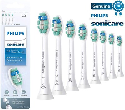 #ad 8PCS Genuine C2 Plaque Control Toothbrush Brush Head for Philips Sonicare HX9024 $30.99