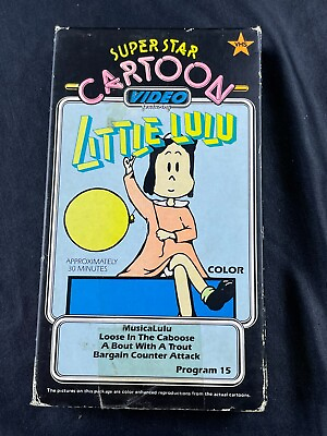 #ad Little Lulu Super Star Cartoon Video Program 15 VHS Made In Taiwan $7.97
