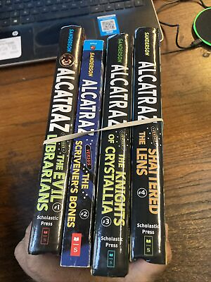 #ad Alcatraz Versus The Evil Librarians 4 Book Lot Sanderson $27.99