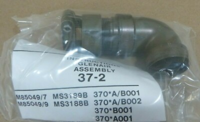 #ad GLENAIR M85049 9 17W M85049 9 CABLE CONNECTOR BACKSEHLL MIL SPEC 90 DEGREE $29.99