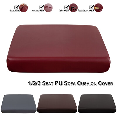 #ad Waterproof Leather Sofa Seat Covers Stretch Couch Cushion Protector 1 2 3 Seater $15.39