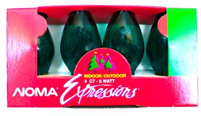 #ad C7 Green Replacement Christmas Light Bulbs 3 Boxes of 4 Noma Expressions 12qty $14.99