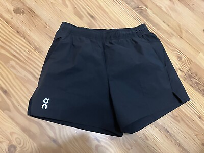 #ad On Cloud Shorts Women#x27;s Size XS Black Lined Essential Run Running $20.00