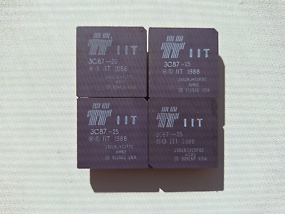 #ad IIT 3C87 25 387 FPU for 386 CPU 25Mhz vintage FPU GOLD QTY:1 $15.95