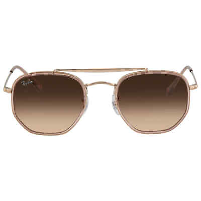 #ad Ray Ban Marshal II Pink Brown Gradient Geometric Unisex Sunglasses RB3648M $131.99