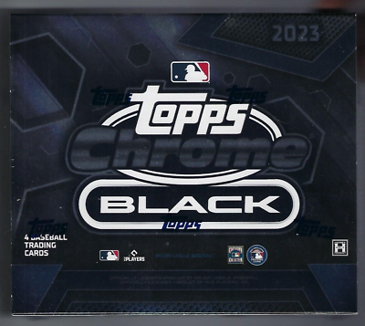 #ad 2023 Topps Chrome Black Baseball Factory Sealed Hobby Box $130.14