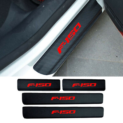 #ad For FORD F 150 Carbon Fiber Sticker Car Door Sill Protector Door Step Plate Trim $7.11