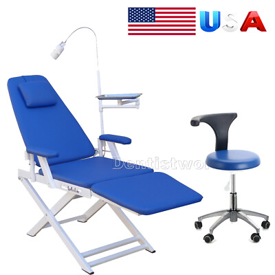 #ad Dental Portable Folding Chair Unit LED Light Lamp Silla Mobile Dentist Chair US $110.39