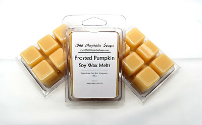 #ad Frosted Pumpkin Scented Soy Wax Melts 6 Cavity Clamshell Tart Melt $3.25