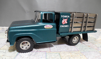 #ad VINTAGE 1958 TONKA FARMS STAKE TRUCK #04 RESTORED RIGHT AND COMPLETE 14#x27;#x27; $548.00