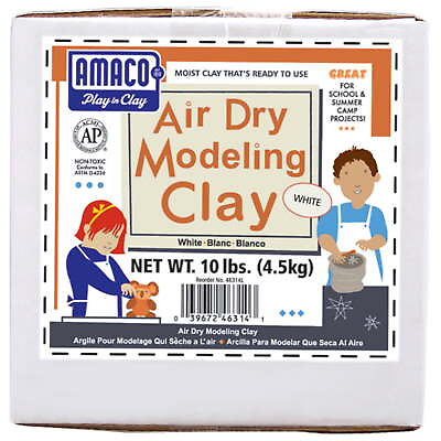 #ad Art Supplies Ceramic Pottery Supplies Air Dry Clay Dry Modeling Clay 10 lbs $15.00