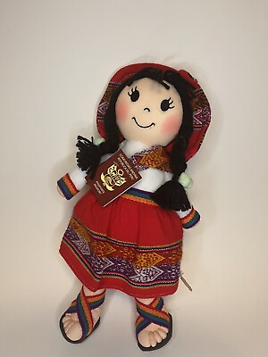 #ad Kusinawi Peru Female Doll Passport 16” Tall $20.00
