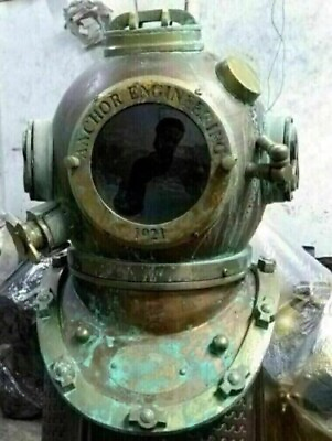 #ad Rare Antique Diving Divers Helmet Mark V Vintage Navy Us Sea Deep Scuba $289.00