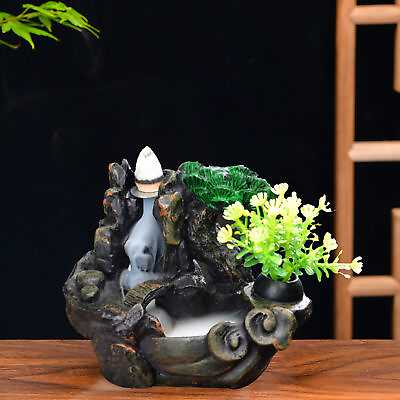 #ad Backflow Incense Holder Large Hole Decorative Backflow Censer Burner Tea $13.04