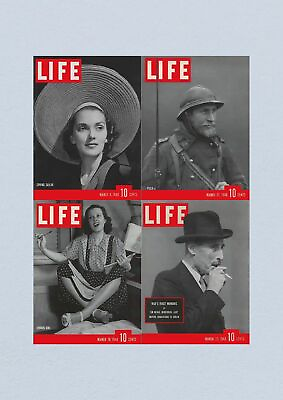 #ad Life Magazine Lot of 4 Full Month of March 1940 4 11 18 25 WWII ERA $36.00