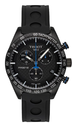 #ad Tissot PRS 516 Chronograph Black Carbon Dial Men#x27;s Watch T100.417.37.201.00 $372.00