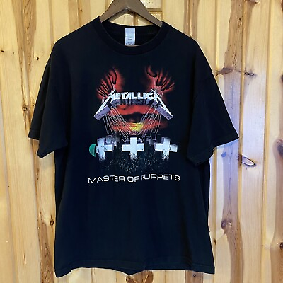 #ad Vintage Metallica Master of Puppets T Shirt Size XL 90s VTG Double Sided $34.97