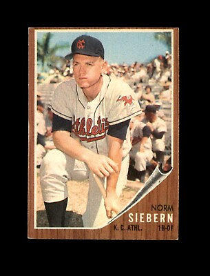 #ad 1962 Topps Baseball #275 Norm Siebern A#x27;s EX $3.25