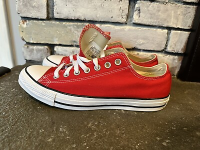 #ad New Unisex CONVERSE Chuck Taylor ALL STAR LOW TOP Red Men 9 Women 11 $41.99