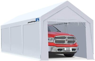 #ad Peaktop Outdoor 10#x27;x20#x27; Heavy Duty Garage Shed Car Shelter Carport Canopy Shade $299.99