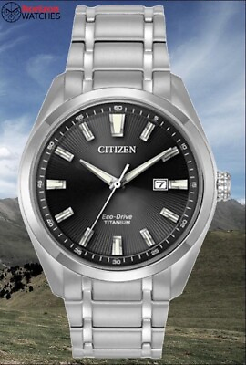 #ad Citizen Eco Drive Titanium Men#x27;s Quartz Watch AW1248 80E $134.99