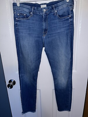 #ad MOTHER The Looker Crop Jeans Size 32 Blue $64.00