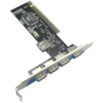 PCI USB card USB2.0 card PCI expansion card PCI to 4USB port VIA conversion card $14.99