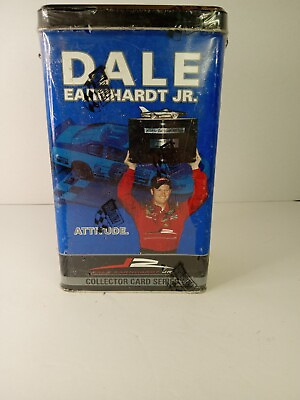 #ad 2004 Press Pass Dale Earnhardt Jr Attitude Collector Card Series Blue Tin New $19.50