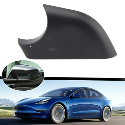 #ad Rear Left Door Wing Mirror Cover View Mirror Cover Trim For Tesla Model 3 17 21 $35.59