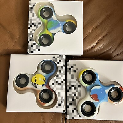 #ad 3 Spinner Fidgets Sensory Anxiety ￼ Autism ￼ ￼Toy kids And Adults Multi Color $9.50