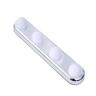 #ad Brand New Mirror Light LED USB Attached Portable 3 X AAbattery 4 LED ABS $22.32