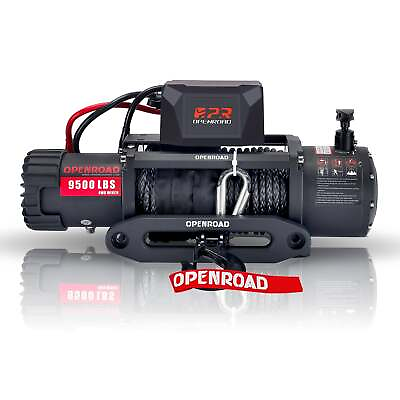 #ad OPENROAD 9500LBS Electric Winch 12V 50FT Rope Off road Truck Jeep Towing Trailer $429.99