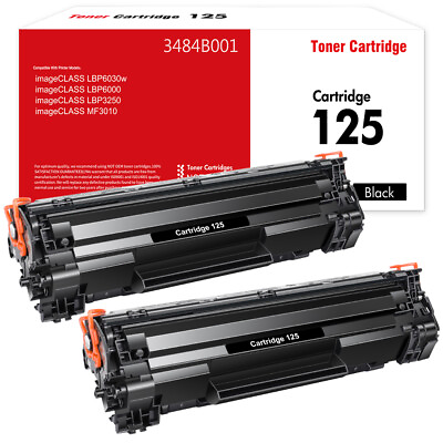 #ad 2 Pack CRG 125 For Canon 125 Toner Cartridge ImageCLASS MF3010 LBP6000 LBP6030w $20.79