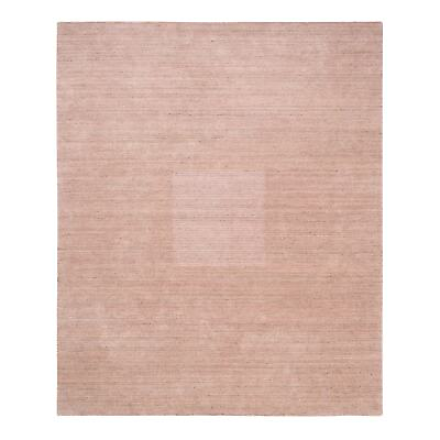 #ad 8#x27;2quot;x10#x27; Coral Pink Modern Design Hand Loomed Soft Velvety Plush Wool Rug R63489 $935.10