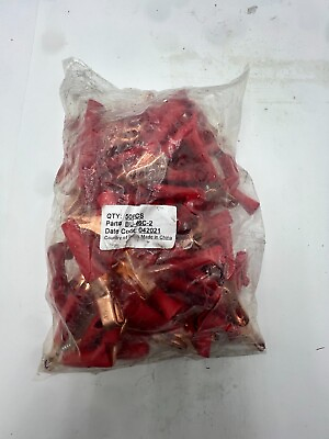 #ad Pack of 50 BU 46C 2 Miniature Plier Type Battery Clips Red $232.05