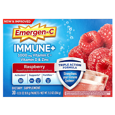 #ad Immune Vitamin C Vitamin D amp; Zinc Raspberry 30 Packets 0.31 oz 8.8 g $23.67