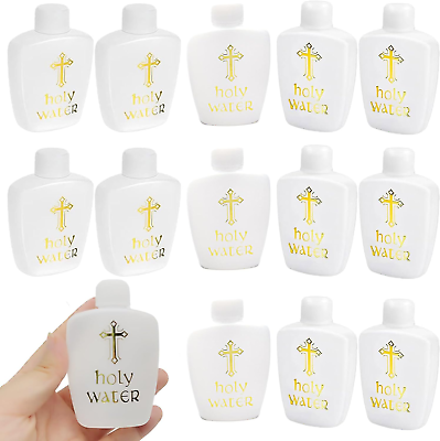 #ad 10Pcs Empty Holy Water Bottles with Screw Lid 2Oz Refillable Holy Water Containe $15.99