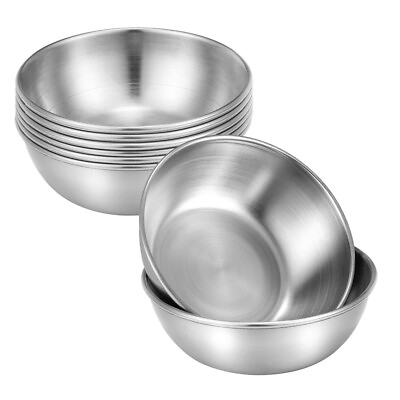 #ad 8pcs Steel Prep Bowls Sauce Dishes Dipping Serving Bowls Side Dishes $16.22
