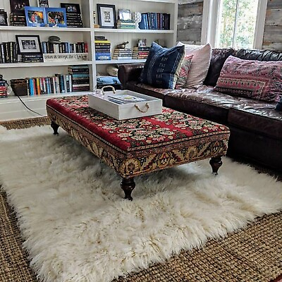 #ad GREEK FLOKATI RUGS SUPER THICK 3.5quot; SHAG PILE OFF WHITE SHAGGY WOOL AREA RUG $749.00