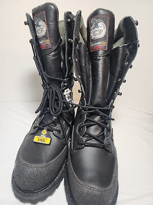 #ad New Georgia Boot G9330 Black 12quot; Miner Steel Toe Waterproof Met Guard Boots 8 $99.99