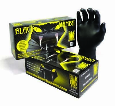 #ad BLACK MAMBA DISPOSABLE GLOVES 6.25 MILPOWDER FREESALE IS FOR 1 CASE SIZE LARGE $249.00