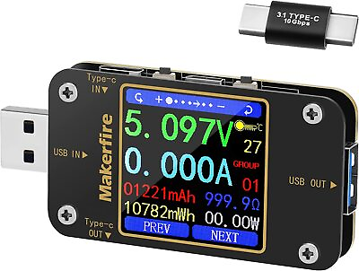 #ad USB Type C Multimeter Current Meter Voltmeter Voltage Digital Tester Detector US $18.90