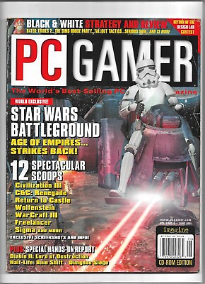#ad PC Gamer Video Game Magazine June 2001 #6 STAR WARS BATTLEGROUND $6.99