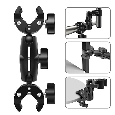 #ad Double Super Clamp Camera Mount Bracket With Dual Ball Head Magic Arm Adjustable $14.98