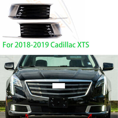 #ad A Pair Front Lower Bumper Grille Fog Light Cover For 2018 2019 Cadillac XTS 2pcs $139.69